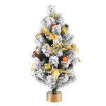 60cm Snowy Tabletop Christmas Tree with Ornaments