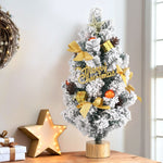 60cm Snowy Tabletop Christmas Tree with Ornaments