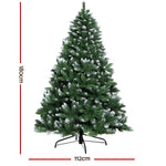 Christmas Tree 1.8m Snowy Xmas Tree Decoration 650 Tips