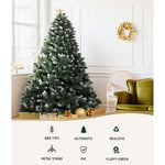 Christmas Tree 1.8m Snowy Xmas Tree Decoration 650 Tips