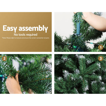 Christmas Tree 1.8m Snowy Xmas Tree Decoration 650 Tips