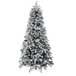 Christmas Tree 1.8m Snow Flocked LED Xmas Decoration 8 Light Modes