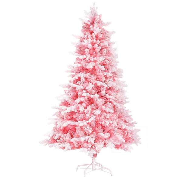  1.8m Pink Snowy Christmas Tree - 810 Tips Decoration