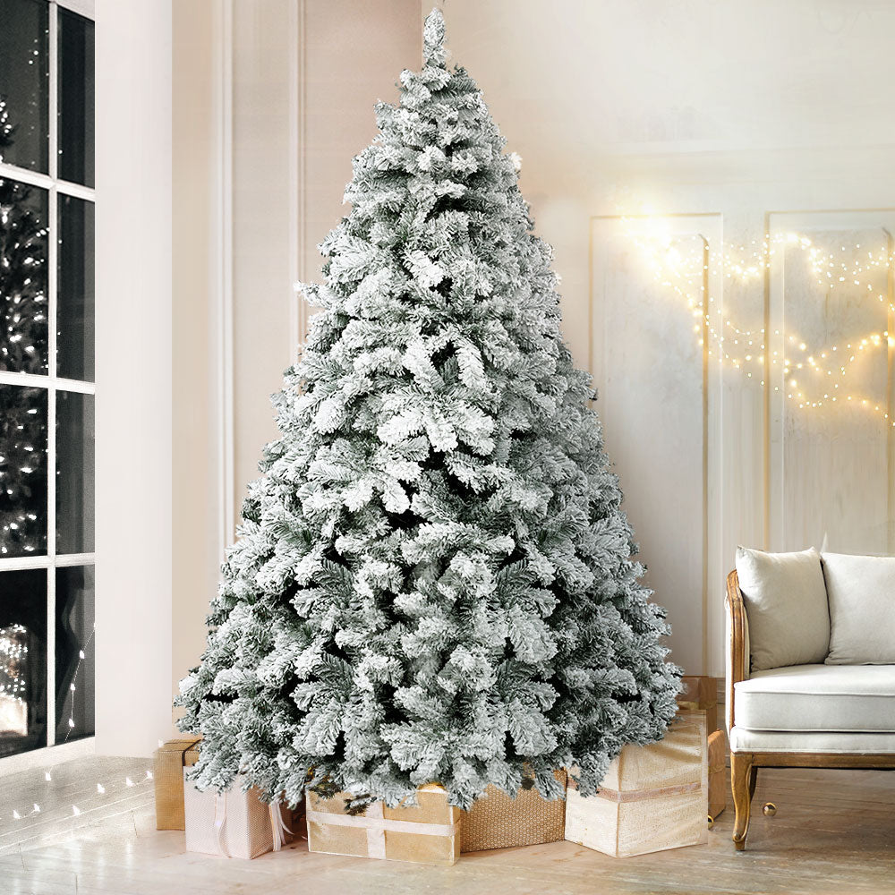 Christmas Tree 2.1m Snow Flocked Xmas Tree Decorations 780 Tips