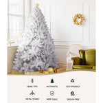 Jingle Jolly's White Christmas Tree Xmas Decorations Home Decor 2.1M 7FT