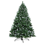 Jingle Jollys 2.4M 8FT Christmas Tree Xmas Home Decoration 1400 Tips Snowy Green
