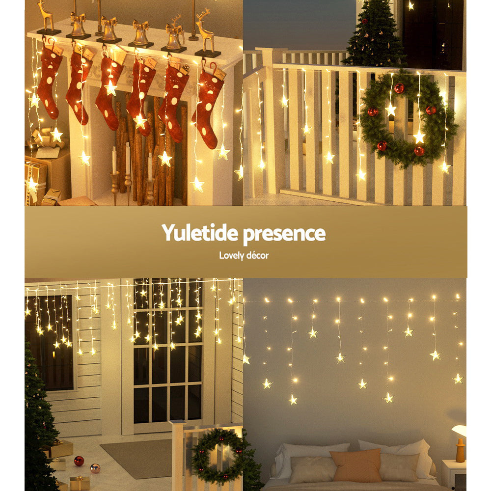 3M Christmas Icicle Lights with 80 Solar-Powered LEDs