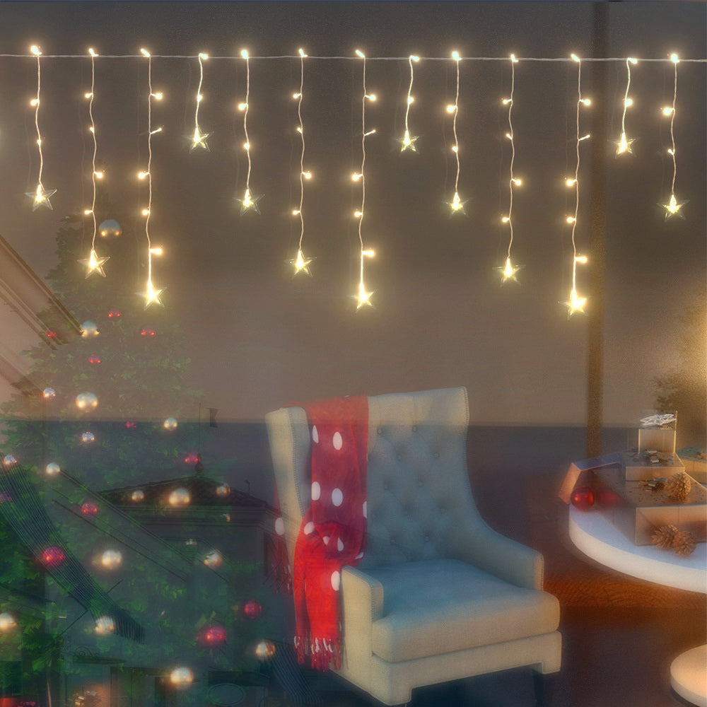 3M Christmas Icicle Lights with 80 Solar-Powered LEDs