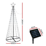 Solar Christmas Tree with 400 LEDs and 8 Light Modes