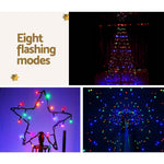 Solar Christmas Tree with 400 LEDs and 8 Light Modes