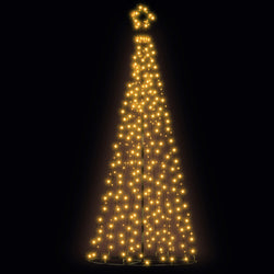 Warm Christmas Glow 3.6M Solar LED Xmas Tree with 8 Light Modes