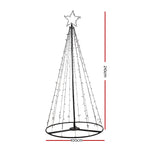 Jingle Jollys Christmas Tree LED Lights Solar-powered 2.1M 264 LED bulbs  Xmas Fibre Optic Warm, White