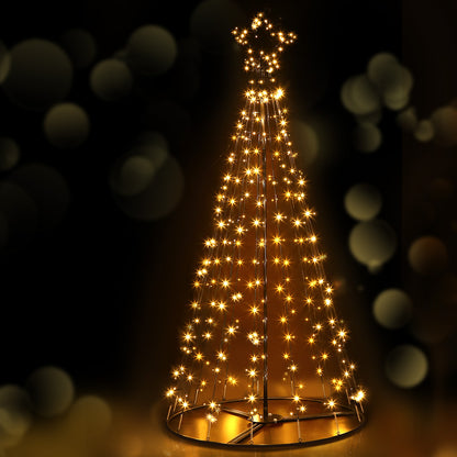 Jingle Jollys Christmas Tree LED Lights Solar-powered 2.1M 264 LED bulbs  Xmas Fibre Optic Warm, White
