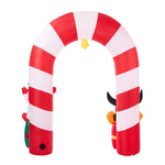 2.6M Christmas Inflatable Archway with LED Lights Holiday Outdoor Decor