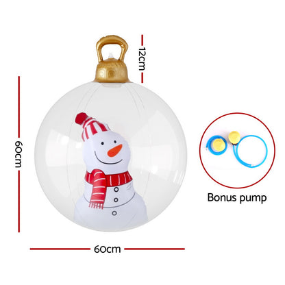 60cm Snowman Christmas Inflatable Bauble
