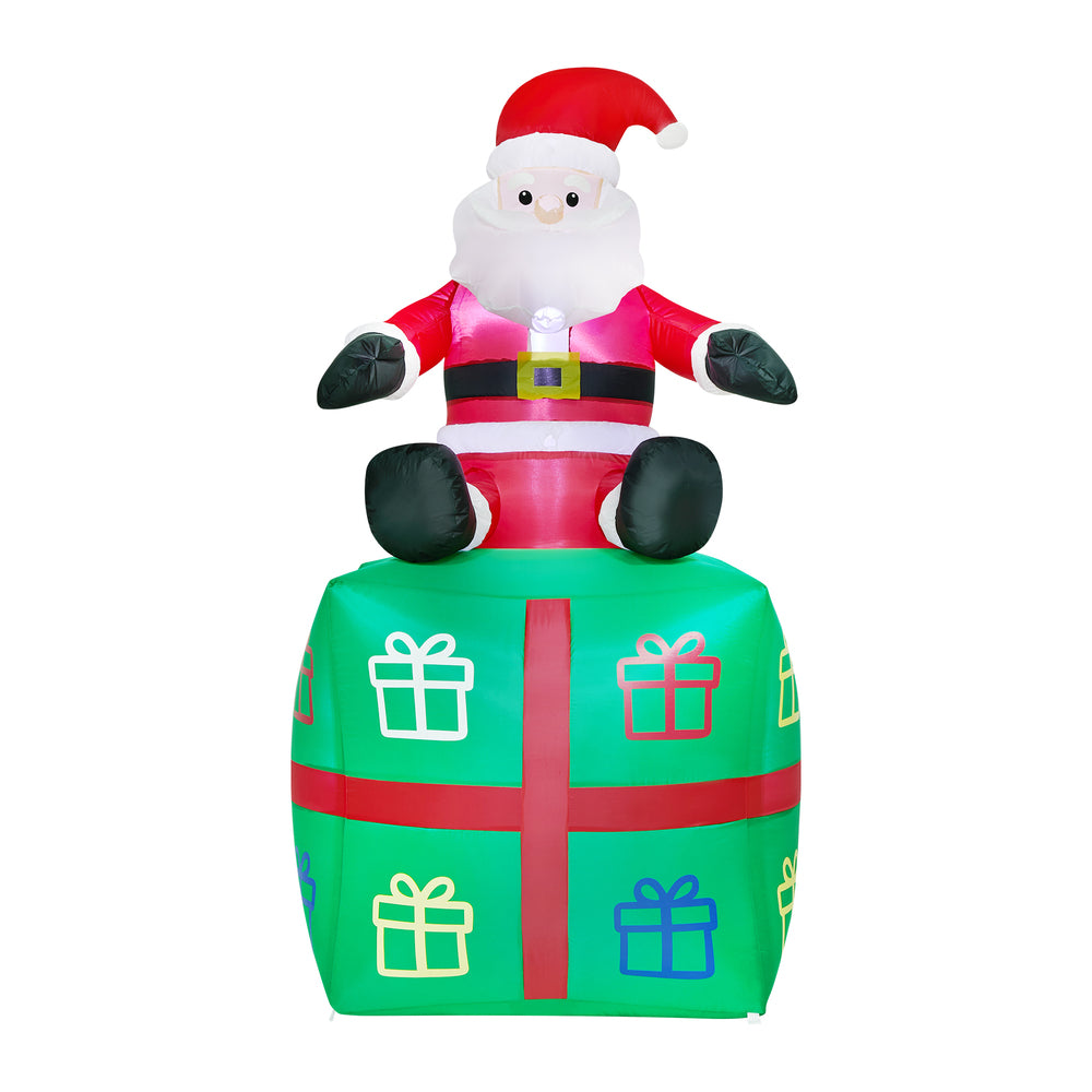 Christmas Inflatable Santa Gift Box 100x100x180cm