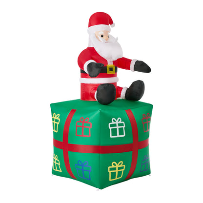 Christmas Inflatable Santa Gift Box 100x100x180cm