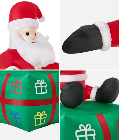 Christmas Inflatable Santa Gift Box 100x100x180cm