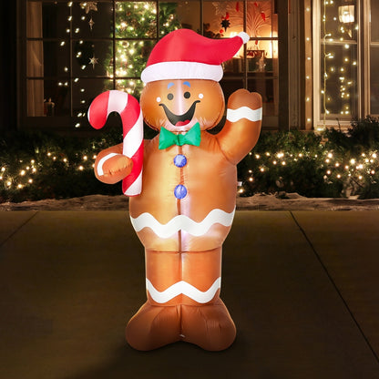 Christmas Inflatable Gingerbread Man LED 78x45x150cm