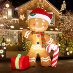 Christmas Inflatable Gingerbread Man with LED Lights