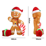 Christmas Inflatable Gingerbread Man with LED Lights