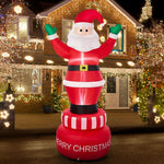 2.4M Christmas Inflatable Spinning Santa Claus with LED Light