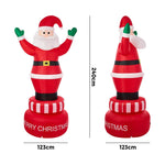 2.4M Christmas Inflatable Spinning Santa Claus with LED Light