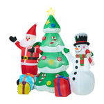 2.4M Set of 3 Christmas Inflatables with LED Lights Holiday Outdoor Decor