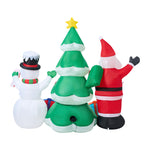 2.4M Set of 3 Christmas Inflatables with LED Lights Holiday Outdoor Decor