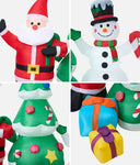2.4M Set of 3 Christmas Inflatables with LED Lights Holiday Outdoor Decor