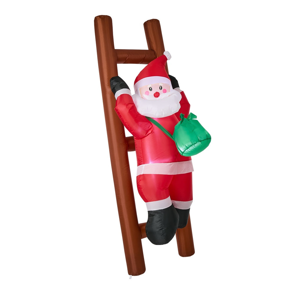 Christmas Inflatable Santa Ladder Light 84x82x244cm