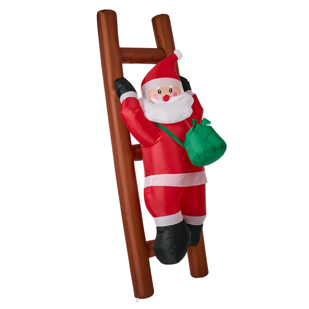 Christmas Inflatable Santa Ladder Light 84x82x244cm