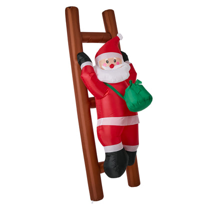 Christmas Inflatable Santa Ladder Light 84x82x244cm