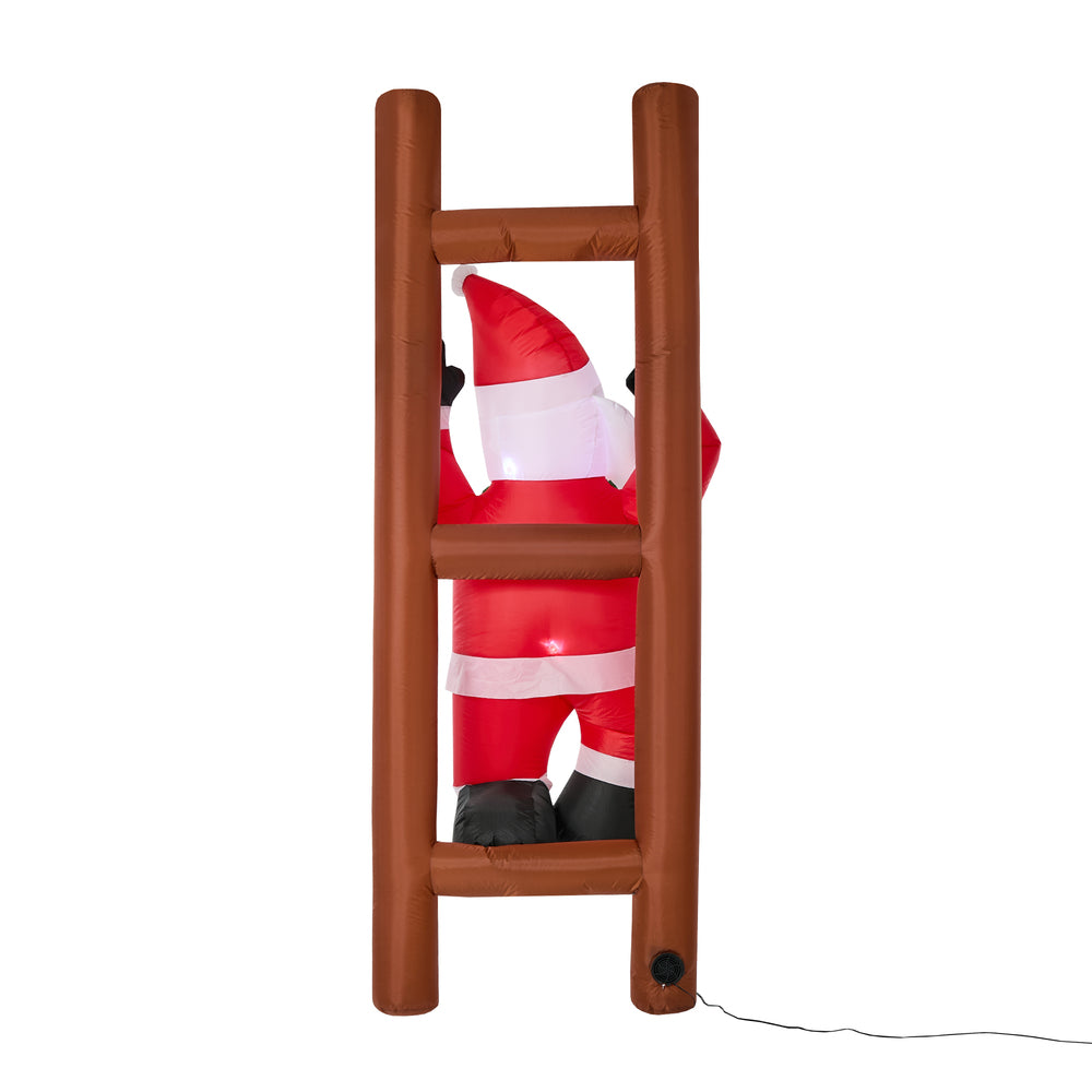 Christmas Inflatable Santa Ladder Light 84x82x244cm