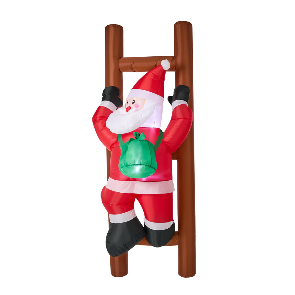 Christmas Inflatable Santa Ladder Light 84x82x244cm