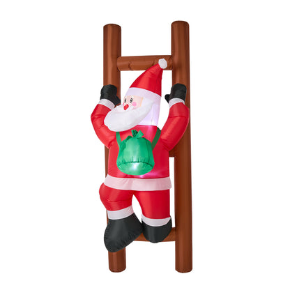 Christmas Inflatable Santa Ladder Light 84x82x244cm