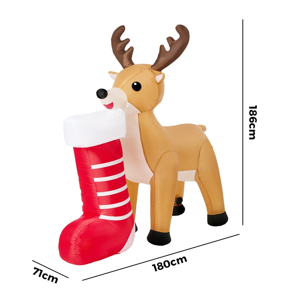 Christmas Inflatable Reindeer Light 180x71x186cm