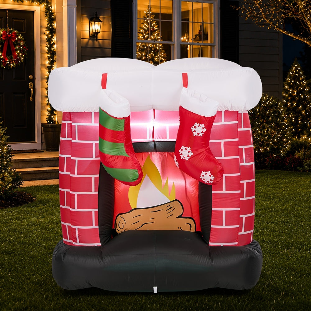 Christmas Inflatable Fireplace LED 135x78x150cm