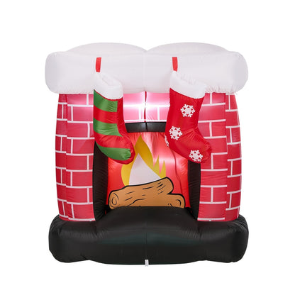 Christmas Inflatable Fireplace LED 135x78x150cm