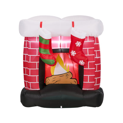 Christmas Inflatable Fireplace LED 135x78x150cm
