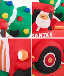 2.2M Christmas Inflatable Santa Truck with LED Lights Holiday Outdoor Decor