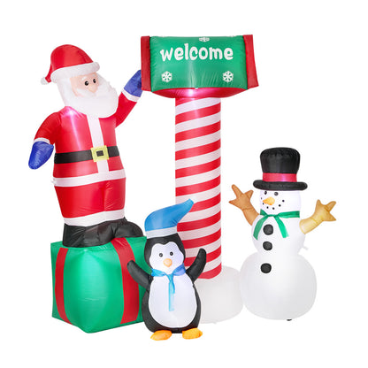 Christmas Inflatable Santa LED Light 210x87x195cm
