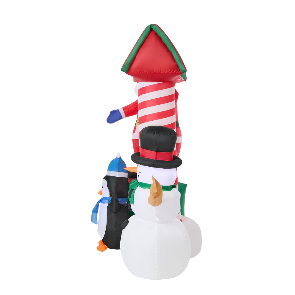 Christmas Inflatable Santa LED Light 210x87x195cm