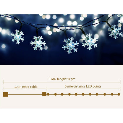 Winter Wonderland Glow 10M Christmas String Lights with 100 Cold White LEDs