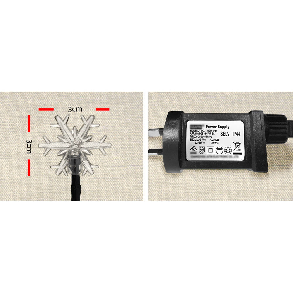 Winter Wonderland Glow 10M Christmas String Lights with 100 Cold White LEDs