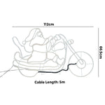 Christmas Lights Santa Motorbike LED Rope Lights Motifs