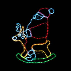LED Christmas Rope Light Motif Santa Claus Holiday Decoration Indoor Outdoor