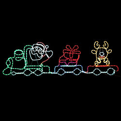 Christmas Light LED Motif Lights Santa Train 196cm