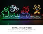 Christmas Light LED Motif Lights Santa Train 196cm