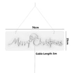 Merry Christmas Sign Light LED Motif Rope Lights 76cm